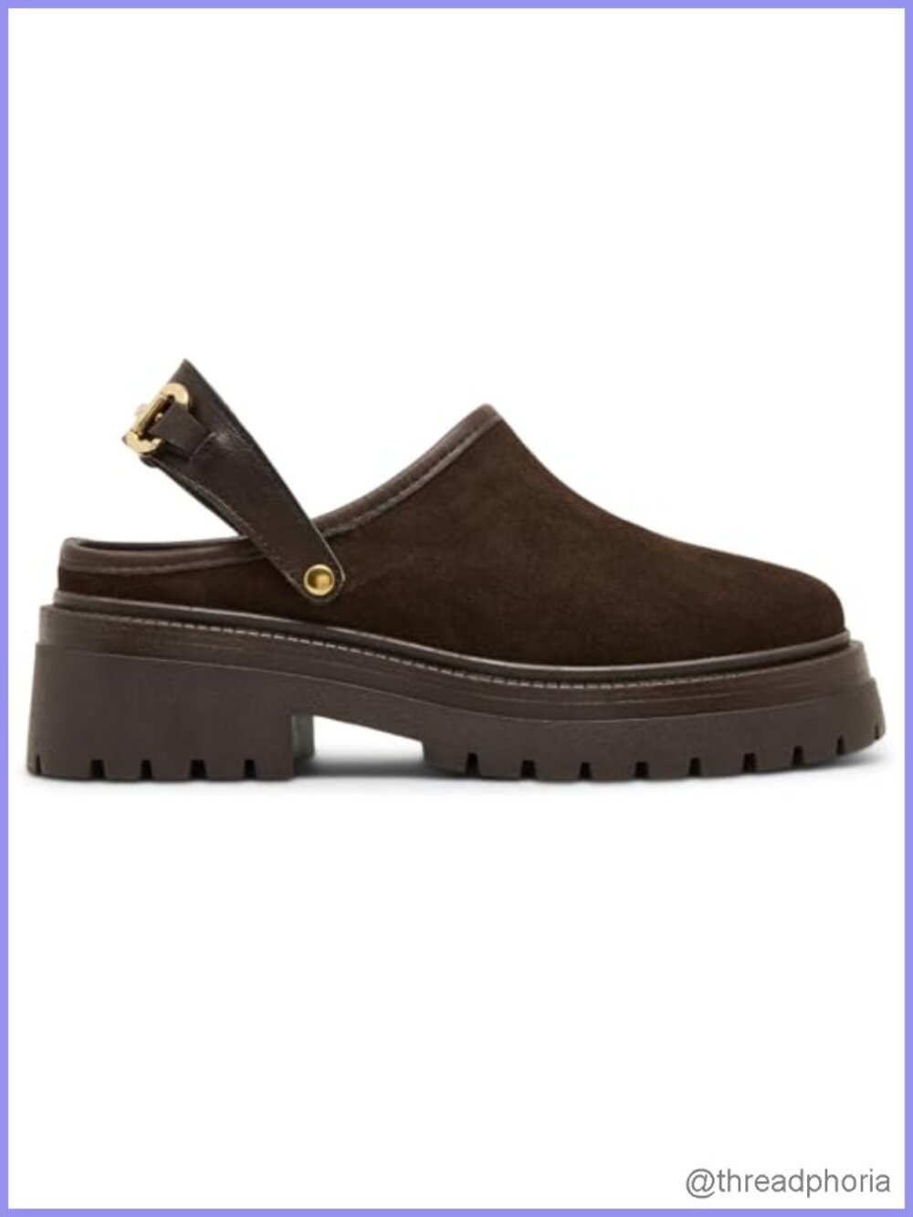 Steve Madden Erba Suede Clog Slingback Platform Block Heel Women's Shoes - Picture 3 of 6